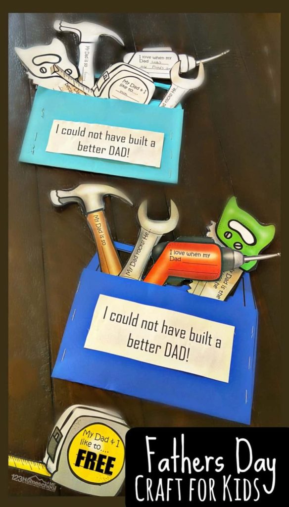 Father's Day tool box craft card