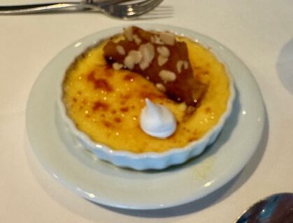 Honey Creme Brulee at the Taste restaurant on the NCL Bliss