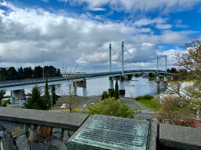 A view of the O'Connell Bridge in Sitka, Alaska