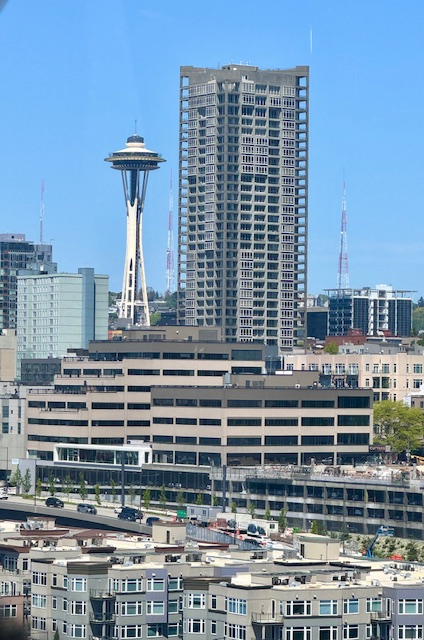 Seattle's skyline with the Space Needle. 
